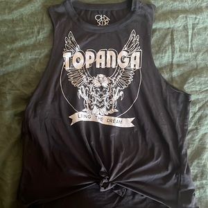 Topanga Muscle Tank with knot tie